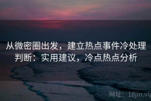 从微密圈出发，建立热点事件冷处理判断：实用建议，冷点热点分析