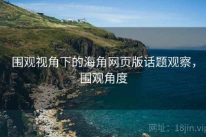 围观视角下的海角网页版话题观察，围观角度