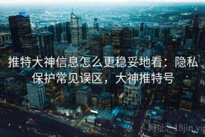 推特大神信息怎么更稳妥地看：隐私保护常见误区，大神推特号