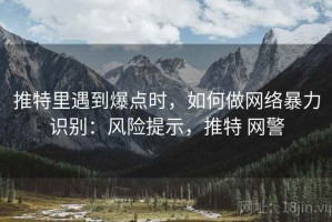 推特里遇到爆点时，如何做网络暴力识别：风险提示，推特 网警