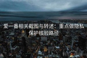 爱一番相关截图与转述：重点做隐私保护核验路径
