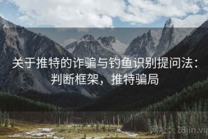 关于推特的诈骗与钓鱼识别提问法：判断框架，推特骗局