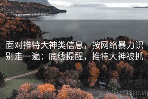 面对推特大神类信息，按网络暴力识别走一遍：底线提醒，推特大神被抓