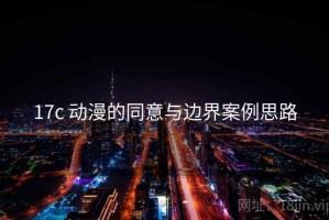 17c 动漫的同意与边界案例思路