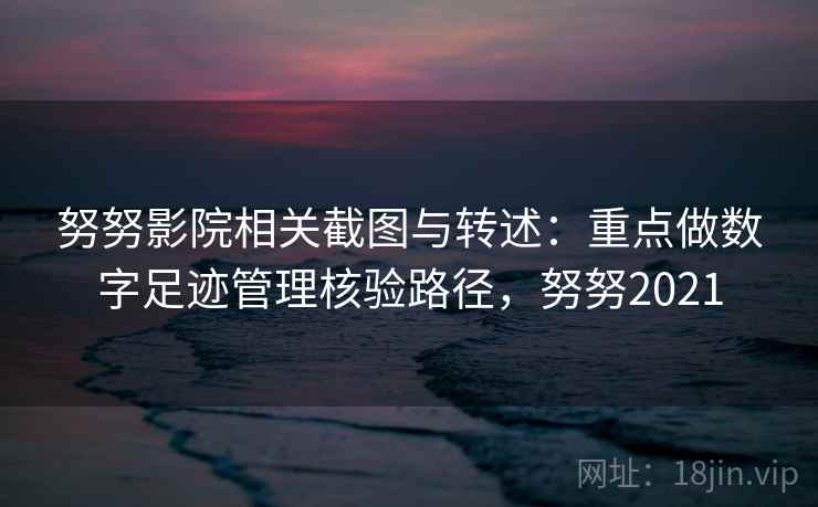 努努影院相关截图与转述：重点做数字足迹管理核验路径，努努2021