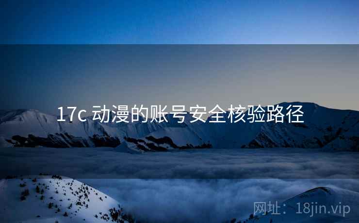 17c 动漫的账号安全核验路径
