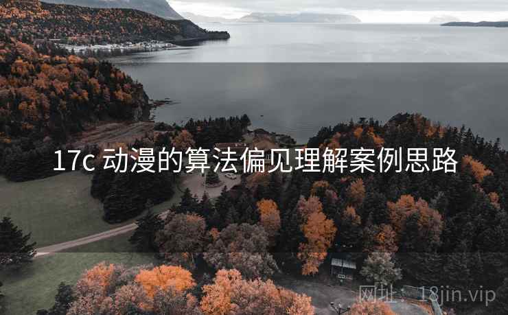17c 动漫的算法偏见理解案例思路
