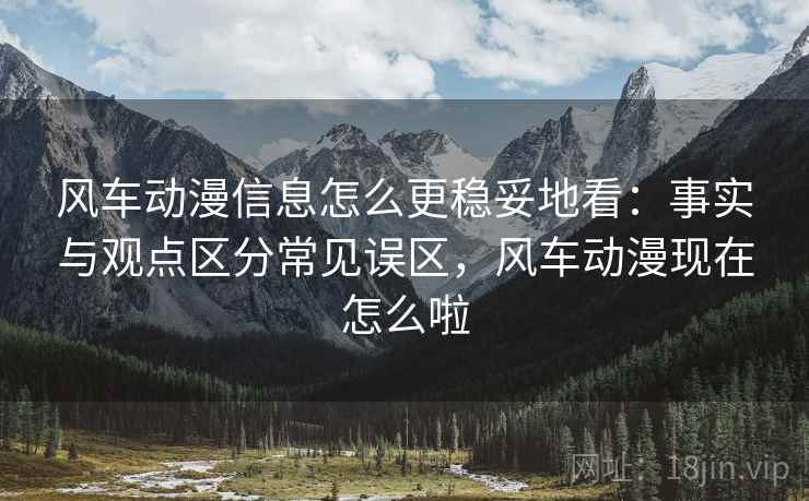 风车动漫信息怎么更稳妥地看：事实与观点区分常见误区，风车动漫现在怎么啦