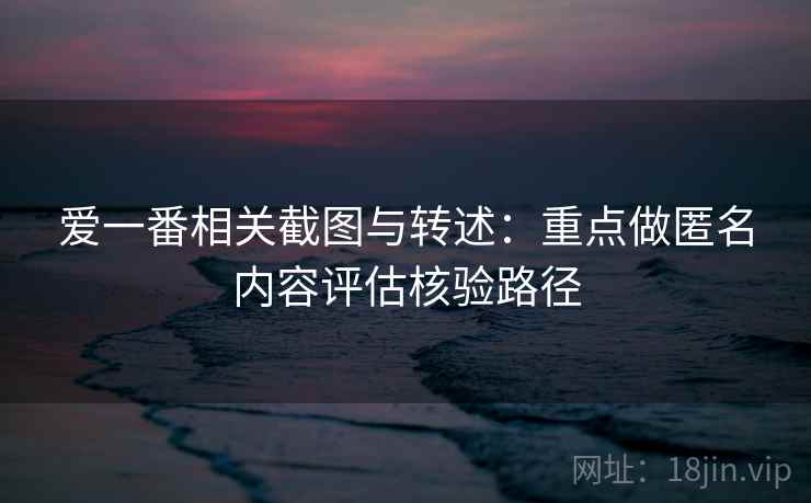 爱一番相关截图与转述：重点做匿名内容评估核验路径
