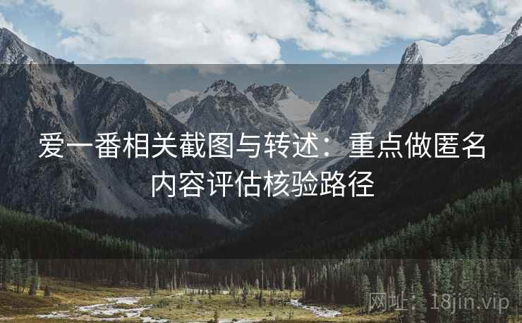 爱一番相关截图与转述：重点做匿名内容评估核验路径
